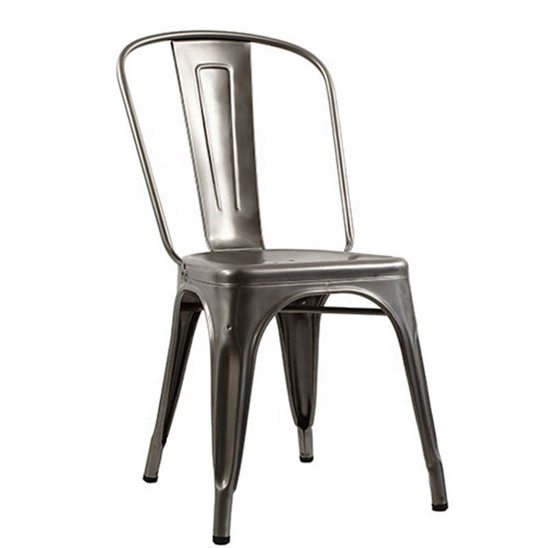 Vintage Industrial Style Stackable Iron Restaurant Bar Metal Dinning Chair
