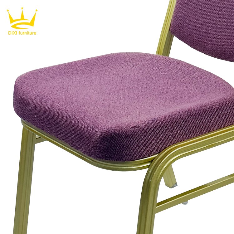 Wholesale Modern Cheap Purple Metal Chair Customised Banquet Iron Aluminium Frame Dining Chair