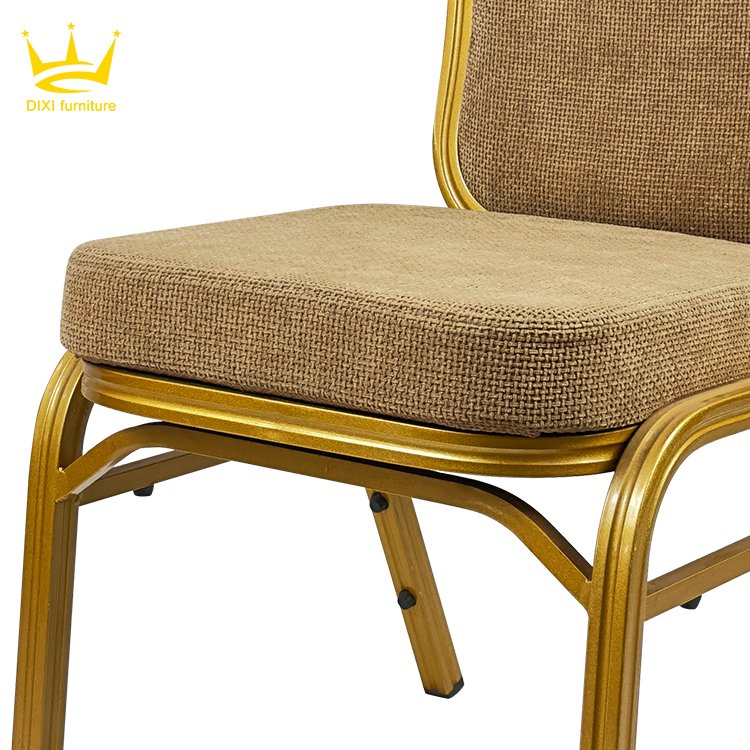 Aluminum gold metal Stackable Used Banquet Hall Chairs for wedding event