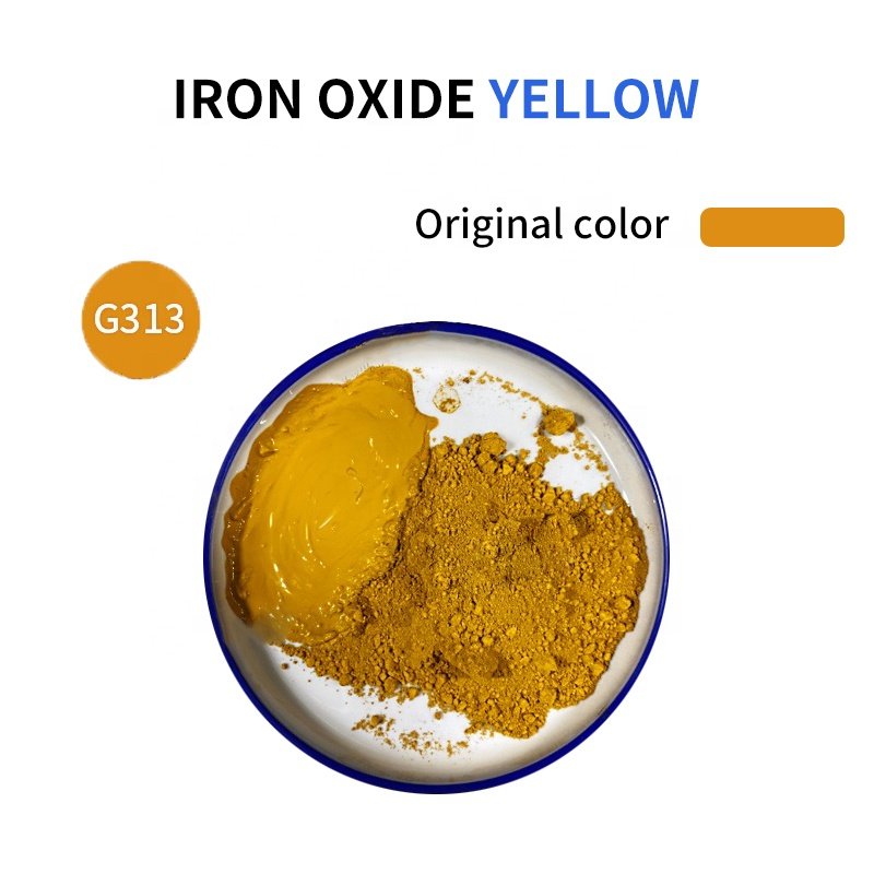 Iron oxide yellow powder pigments for concrete bricks pigment