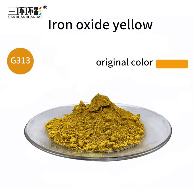 Iron oxide yellow powder pigments for concrete bricks pigment