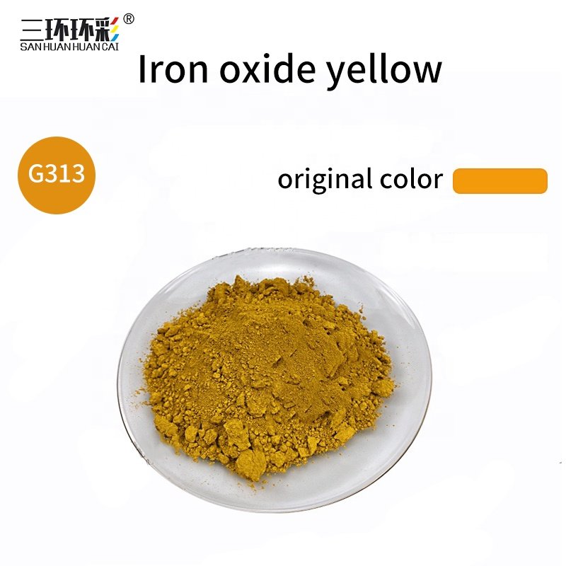 Iron oxide yellow powder pigments for concrete bricks pigment