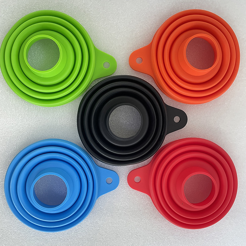 Food Grade Silicone Collapsible Funnel for Kitchen Use Funnels for Convenient Liquid Powder Transfer Utensils Type Skimmer