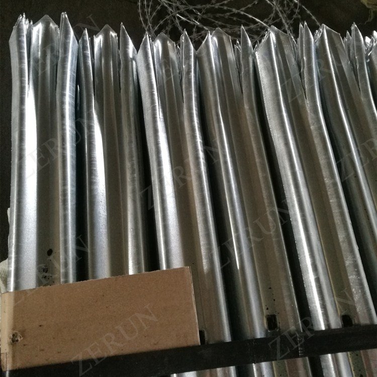High quality Euro fence angle iron rail T post W D pales palisade fence 2.4m height