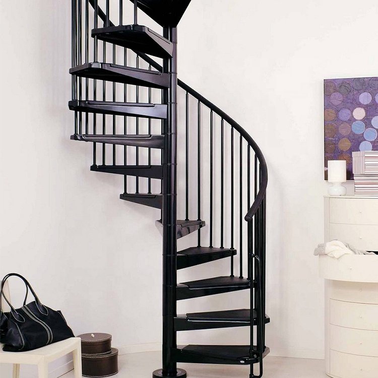 Custom Design Metal Stainless Steel Spiral Staircase Wooden Case Modern Indoor Free of Charge Spiral Staircase Design