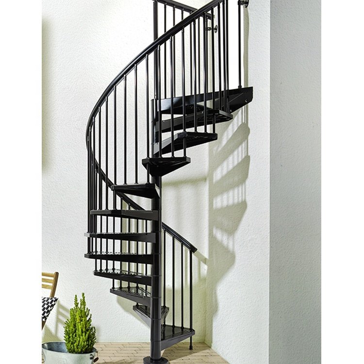 Custom Design Metal Stainless Steel Spiral Staircase Wooden Case Modern Indoor Free of Charge Spiral Staircase Design