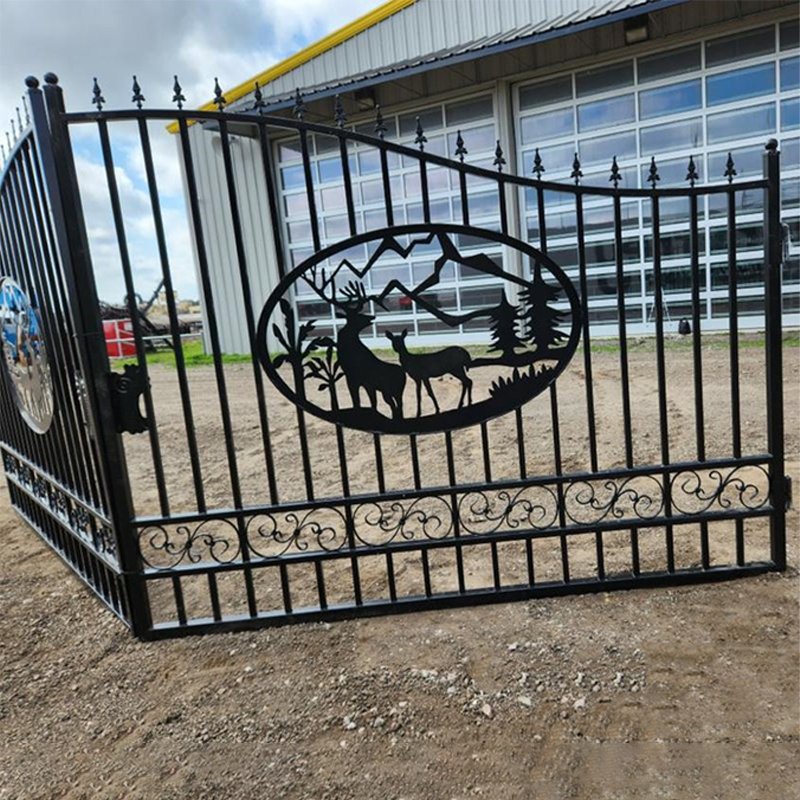 European wrought iron main gate deer designs wrought iron gate handle design