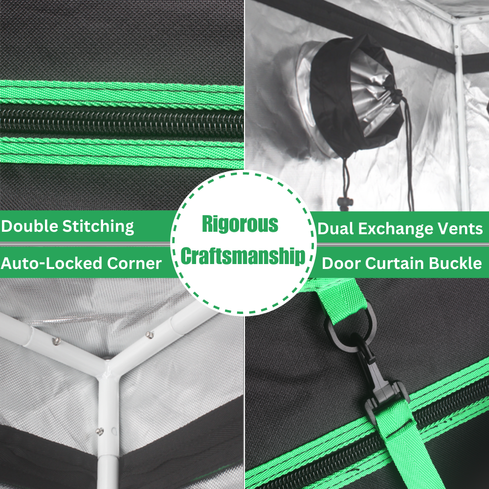 120x60x150CM Grow Tent 600D Mylar GreenHouse Grow Tents For Plant Planting