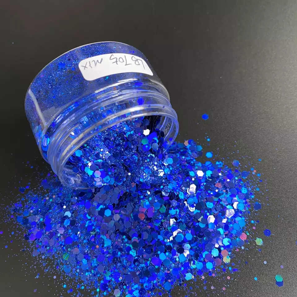 Antimony Test Qualified Rainbow Pink Outfits Neon Cosmetic Glitter Powder For Decorative Lipgloss Nail Eyeshadow
