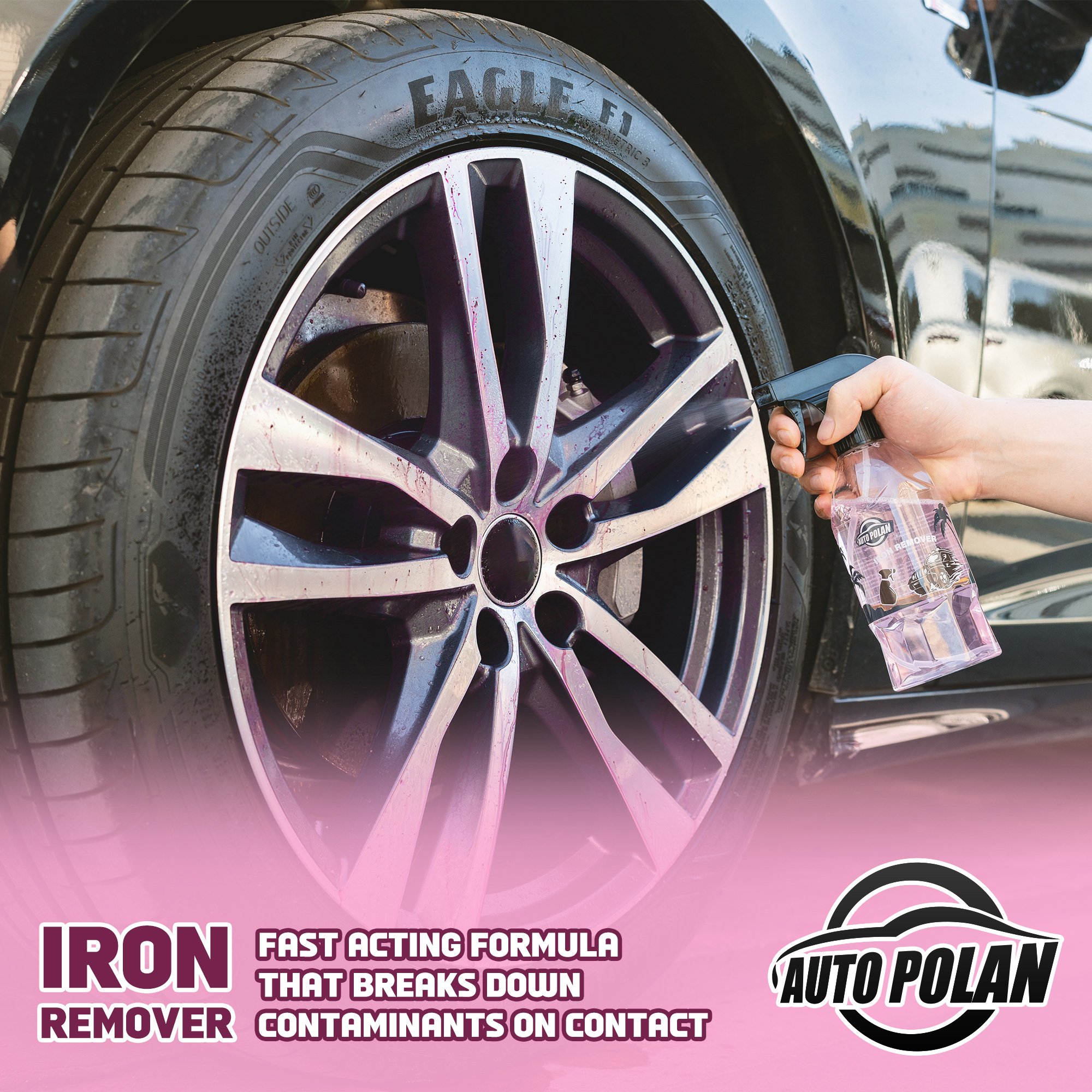 wholesale supply of iron powder remover customized sample 500ml spray for car wash