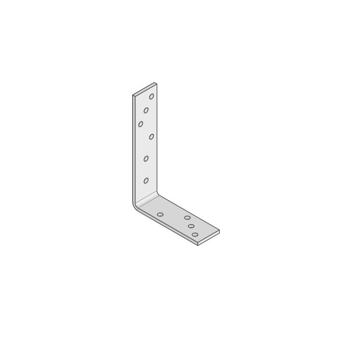 Factory made sheet metal zinc plating L shape 90 degree wood connector right angle bracket