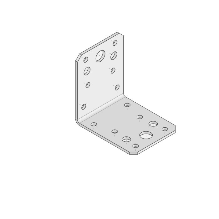 Factory made sheet metal zinc plating L shape 90 degree wood connector right angle bracket
