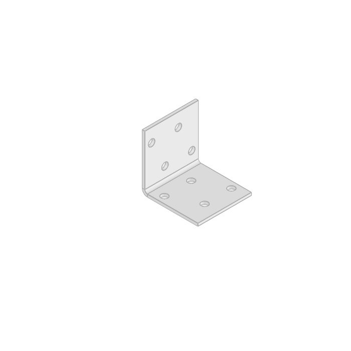 Factory made sheet metal zinc plating L shape 90 degree wood connector right angle bracket