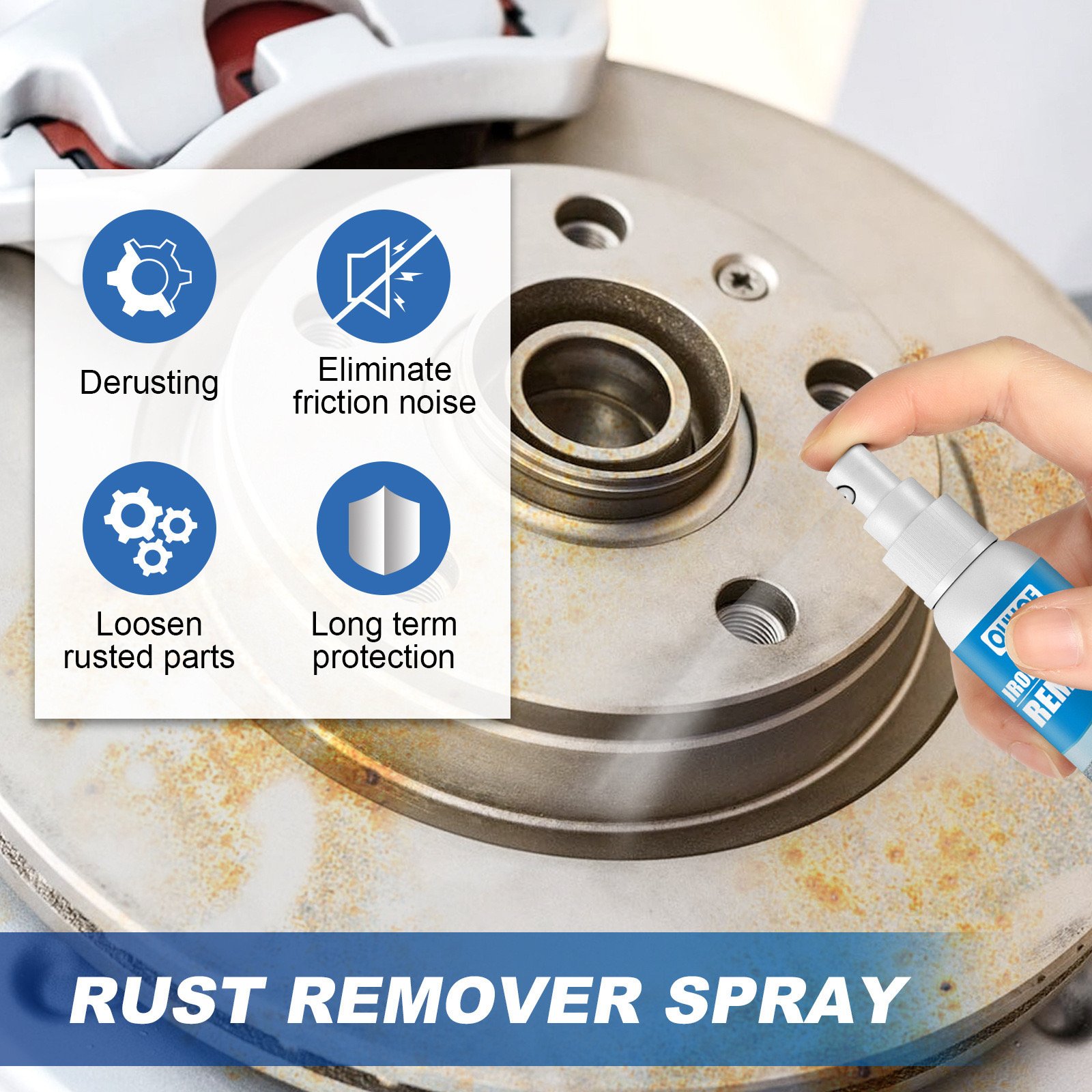 OUHOE Hot Selling Wholesale Liquid Polishing Iron Rust Remover Detergent Spray Car Automotive Stain Cleaning Spray