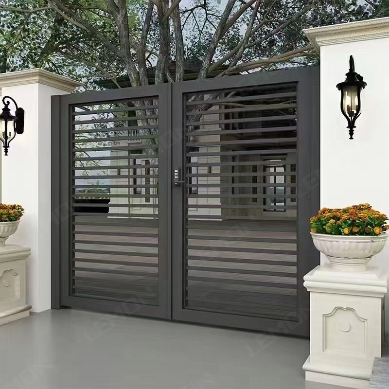Modern Design Entry Wrought Iron Gates Cast Aluminium Gate Simple Modern Luxurious Main Automatic Gate For Villa
