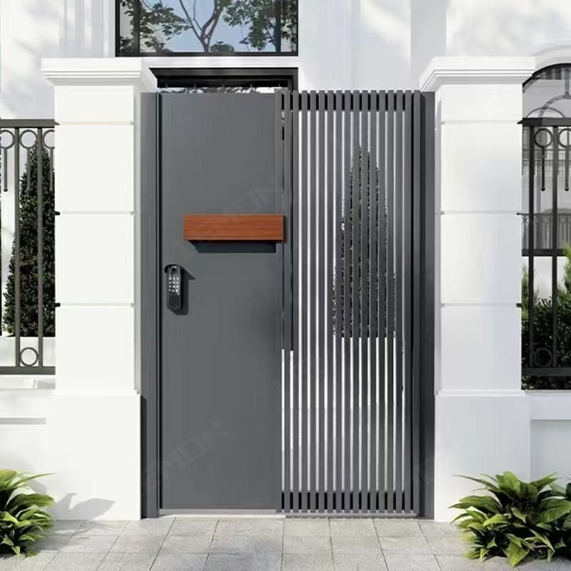 Modern Design Entry Wrought Iron Gates Cast Aluminium Gate Simple Modern Luxurious Main Automatic Gate For Villa