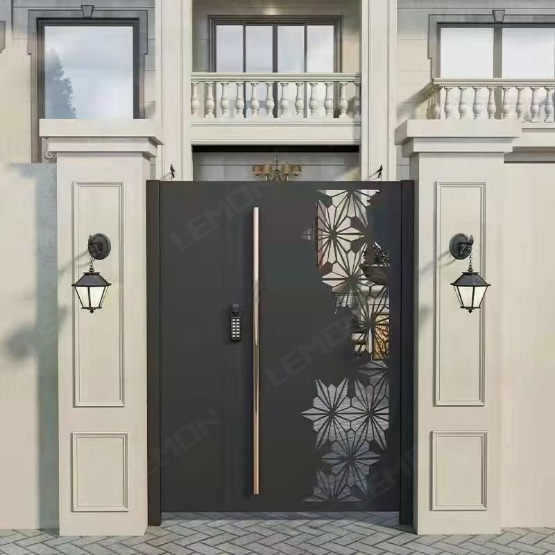 Modern Design Entry Wrought Iron Gates Cast Aluminium Gate Simple Modern Luxurious Main Automatic Gate For Villa