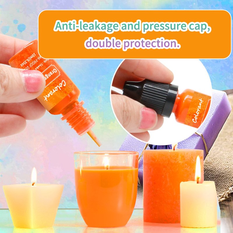 20 Colors Liquid Candle Dye DIY Candle Making Supplies Kit Candle Coloring for Wax Each 10ml