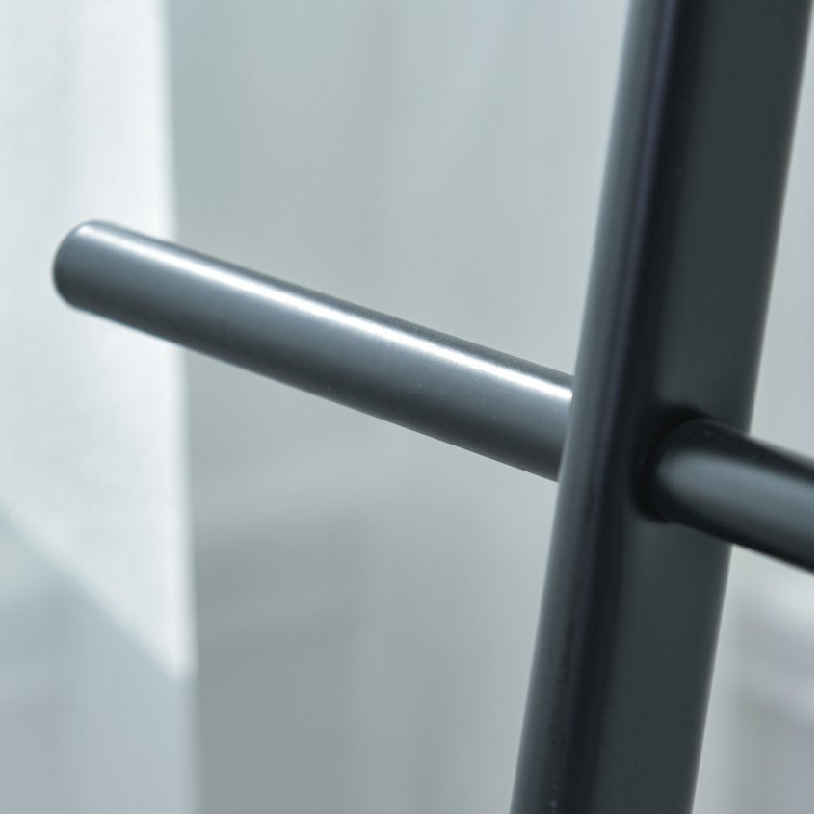 Home storage black portable new bathroom wire ladder Wall leaning towel rack