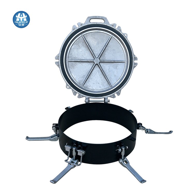 Aluminum alloy/stainless steel quick opening lightweight top manhole cover fuel & powder truck body parts supplier