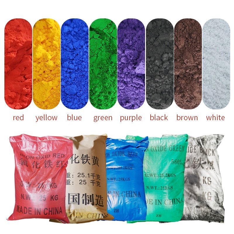 high quantity iron oxide pigment powder iron oxide red/green/purple/yellow