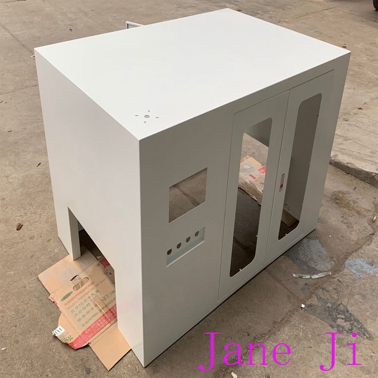 White powder coated sheet metal fabrication