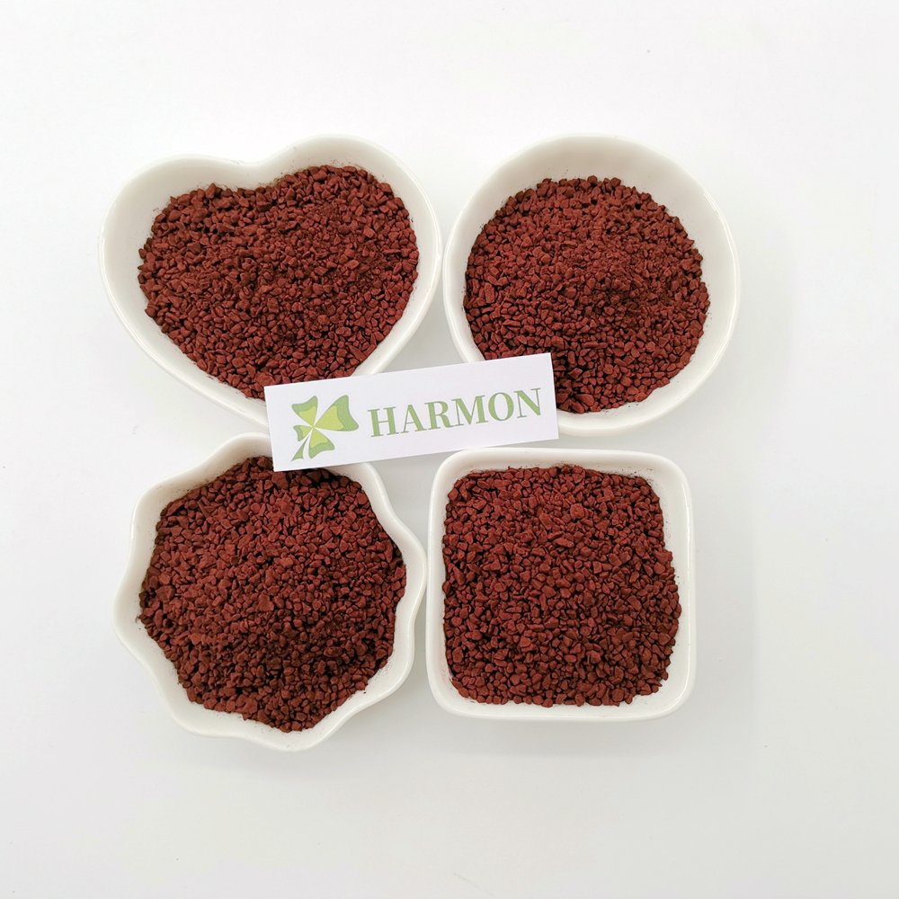 High Quality Dark Red Granular Trace Elements Iron Fertilizer 100% Water Soluble For Plants