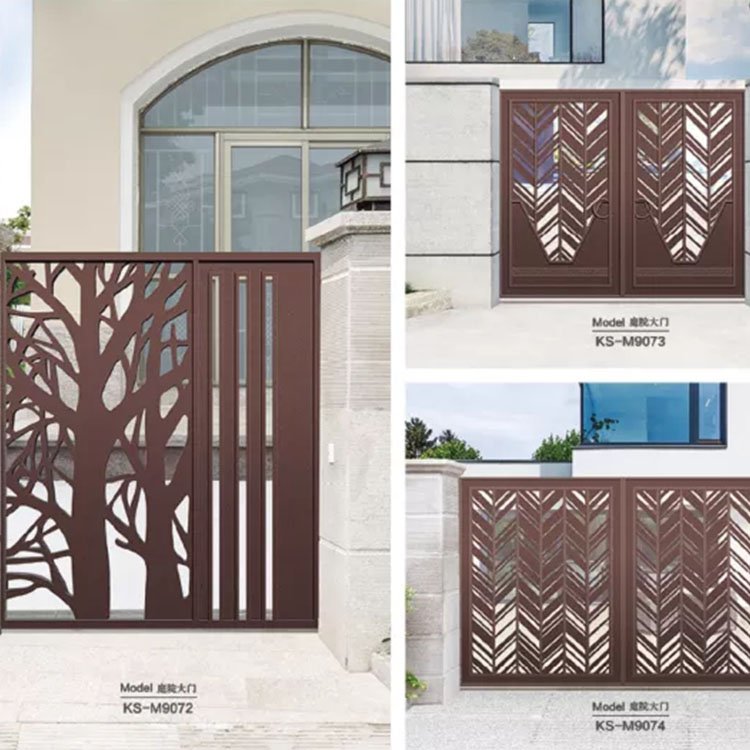 High Quality Modern Minimalist Iron Community Outdoor Villa Gate Courtyard Gates Steel Patio Doors For Outdoor