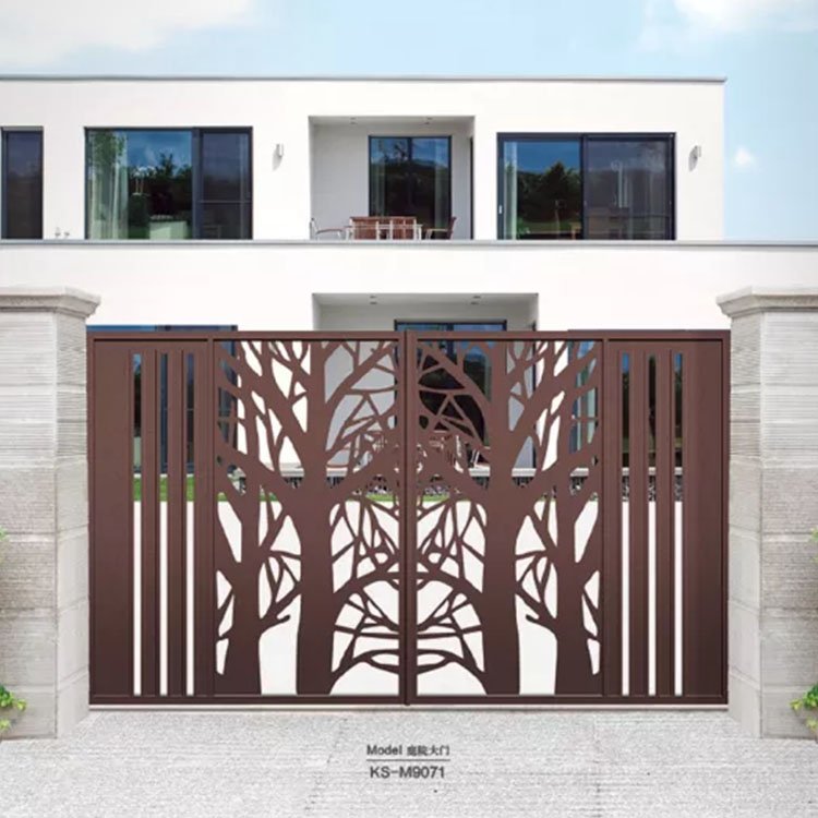 High Quality Modern Minimalist Iron Community Outdoor Villa Gate Courtyard Gates Steel Patio Doors For Outdoor