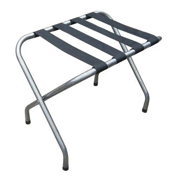 H021 Durable Metal Steel Folding Luggage Racks Powder Coated Stand for Guest Bedroom Hospitality Supply Hotel Furniture