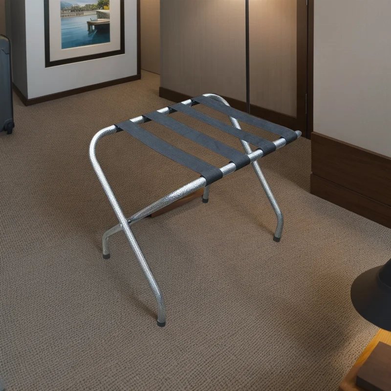 H021 Durable Metal Steel Folding Luggage Racks Powder Coated Stand for Guest Bedroom Hospitality Supply Hotel Furniture