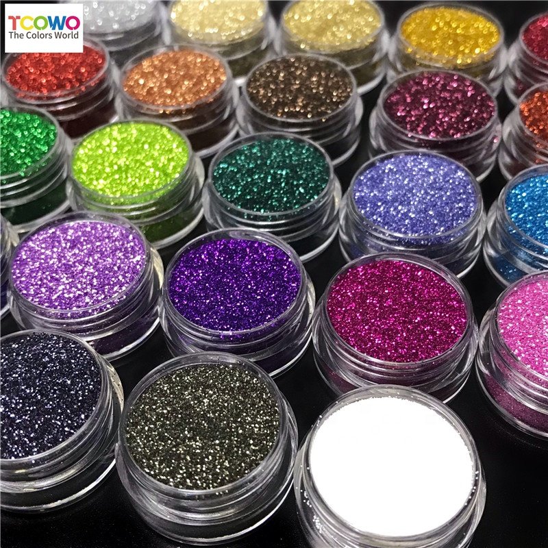 Wholesale Metallic luster Color 0.2MM Fine Size Glitter For Nails Art Decoration Gel Body Art crafts watercolor Painting Makeup