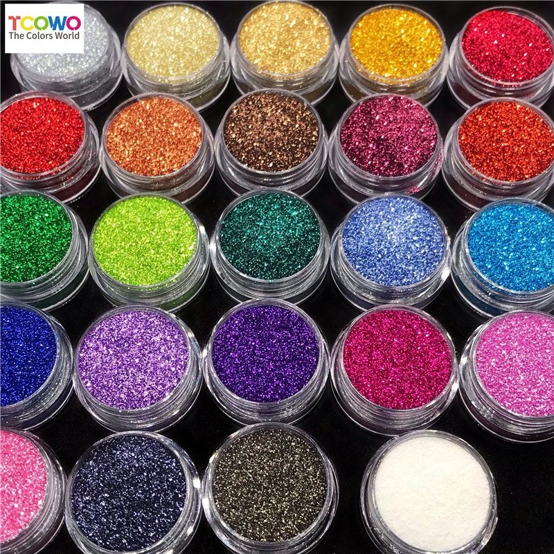 Wholesale Metallic luster Color 0.2MM Fine Size Glitter For Nails Art Decoration Gel Body Art crafts watercolor Painting Makeup