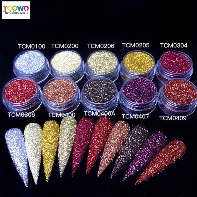 Wholesale Metallic luster Color 0.2MM Fine Size Glitter For Nails Art Decoration Gel Body Art crafts watercolor Painting Makeup