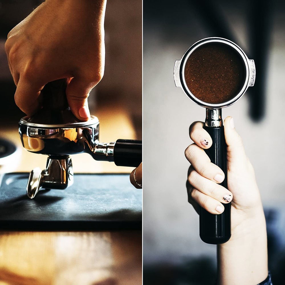 Espresso Tamper Premium Barista Coffee Tamper with 100% Flat Stainless Steel Espresso Press Tamper
