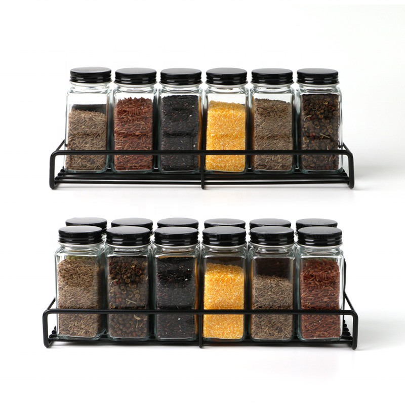 Kitchen No Punching Wall-Mounted Shelves Storage Rack Fridge Magnetic Spice Rack Organizer