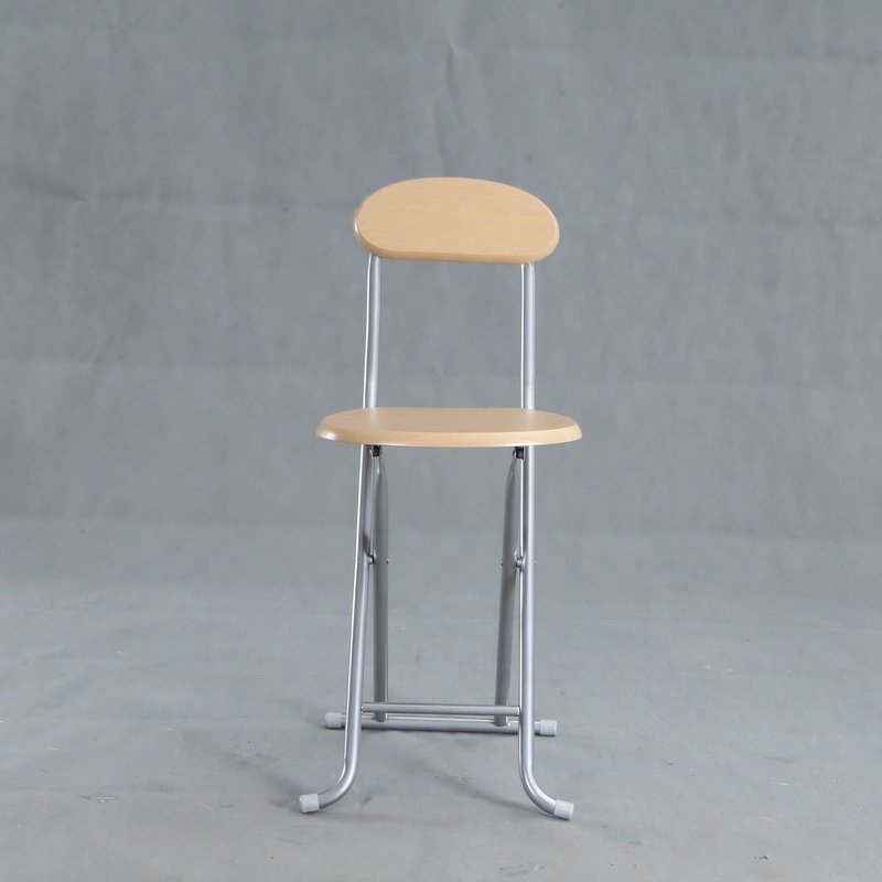 metal high foldable bar stool wood seat chair with back