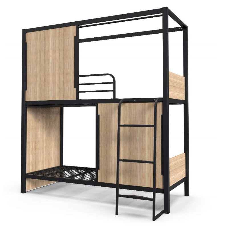 Factory supply wholesale bunk beds solid wood capsule low bed youth hostel game hotel bunk beds applicable hotel family hotel