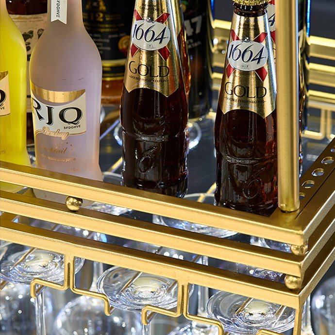 Customizable hanging wine rack restaurant cup storage holders & racks metal bar glass wine racks