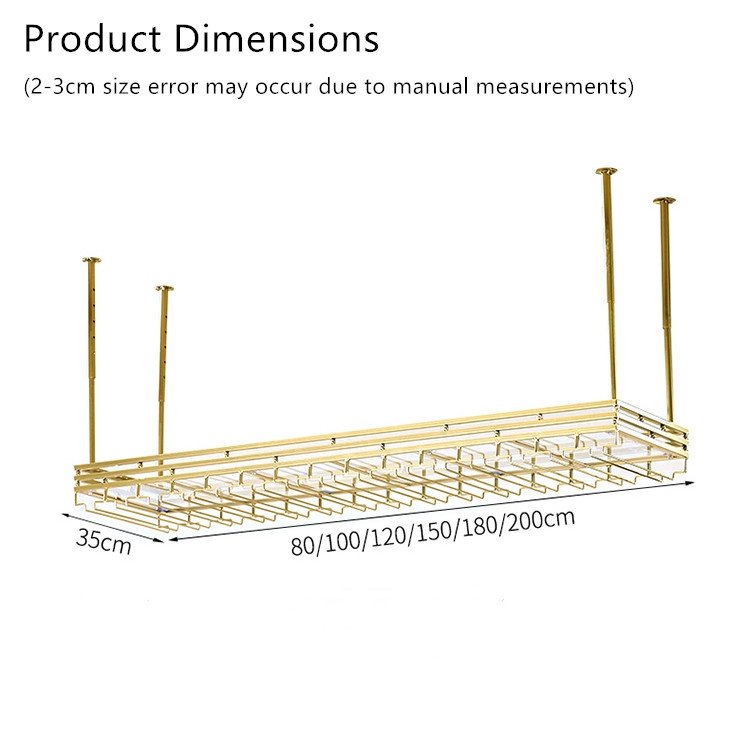 Customizable hanging wine rack restaurant cup storage holders & racks metal bar glass wine racks