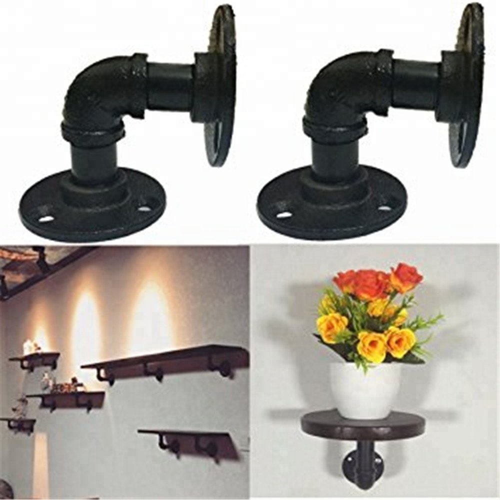 furniture pipe fittings black cast iron thread floor flange with 1/2" and 3/4"