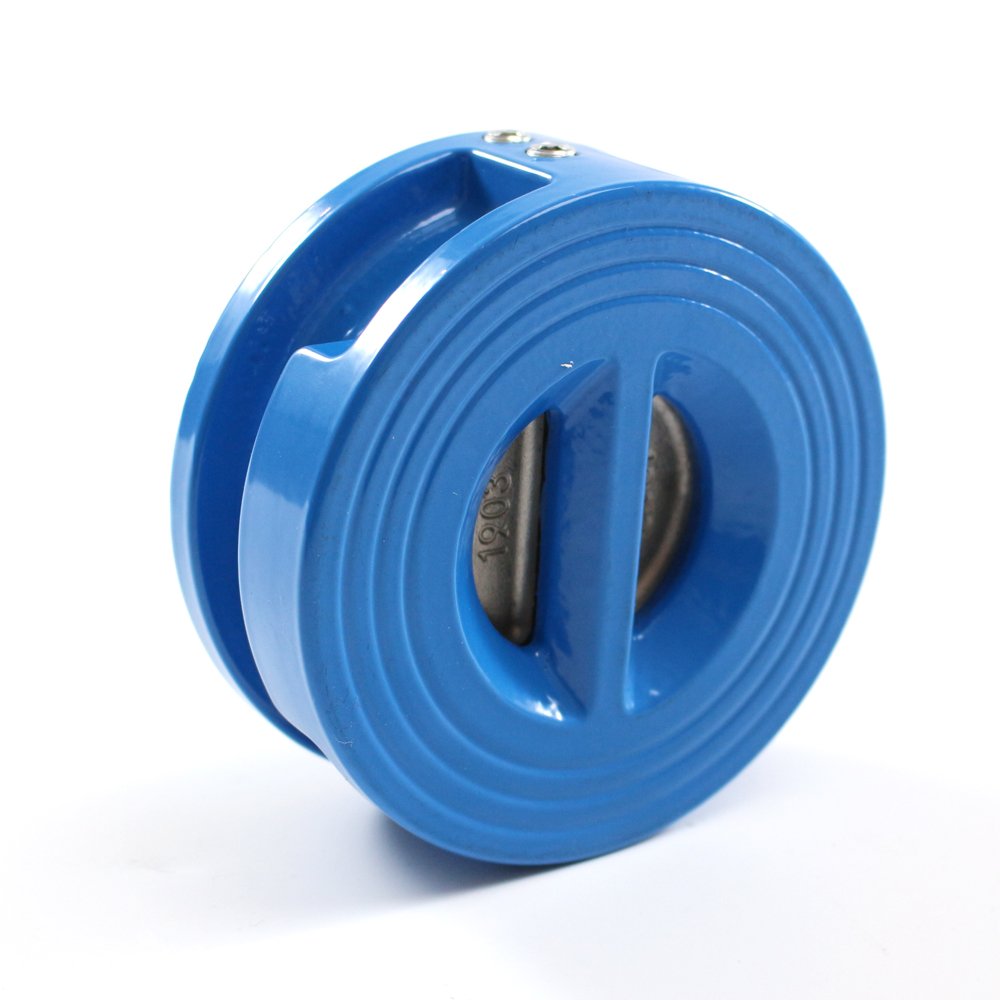 DN50 2" PN16 double disc butterfly type non return valve wafer check valve
