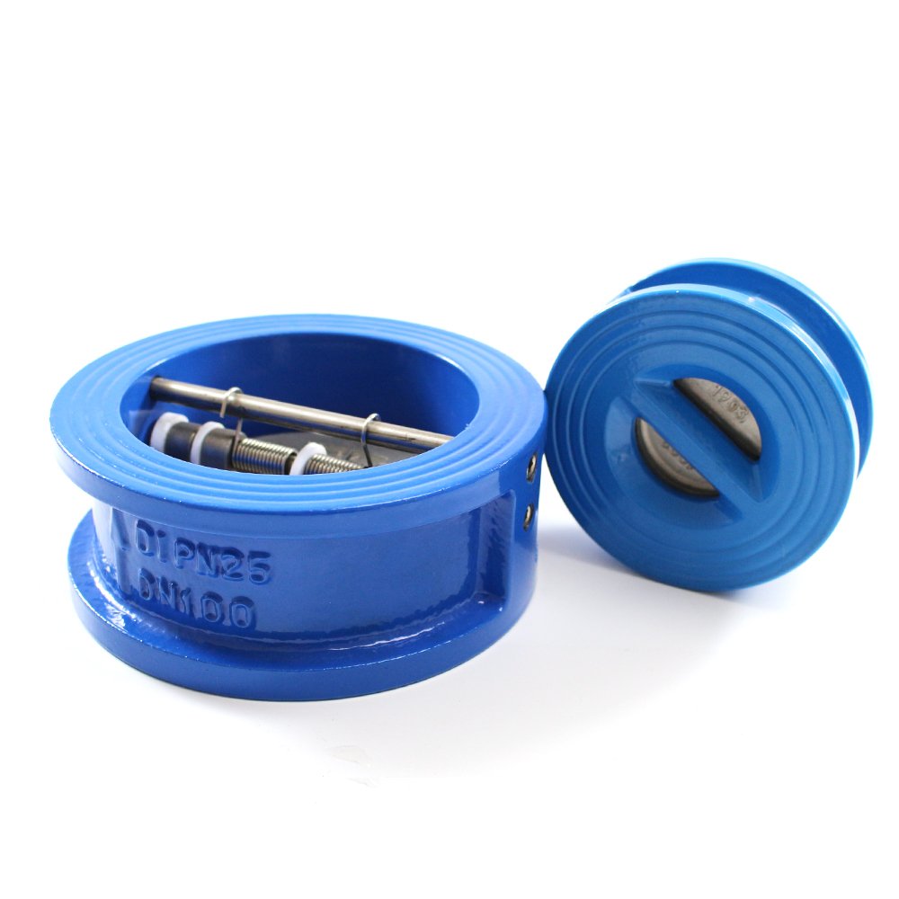 DN50 2" PN16 double disc butterfly type non return valve wafer check valve