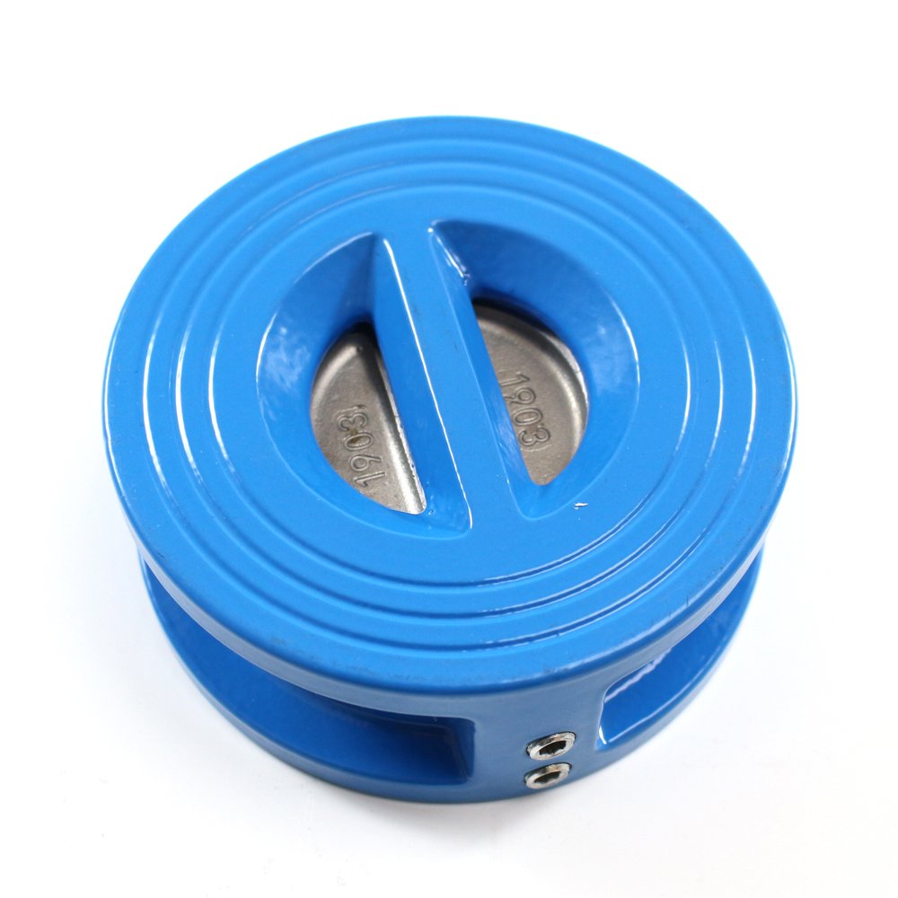 DN50 2" PN16 double disc butterfly type non return valve wafer check valve