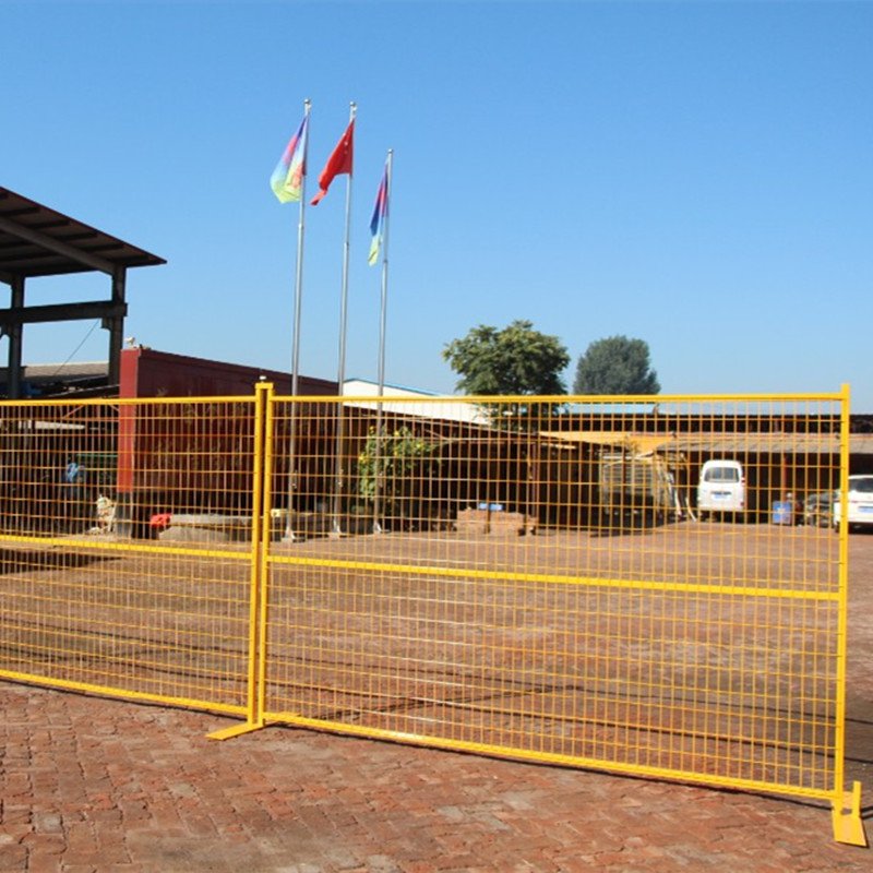Mobile portable iron security fencing canada metal temp fence 6x9.5ft temporary fence panels for construction site