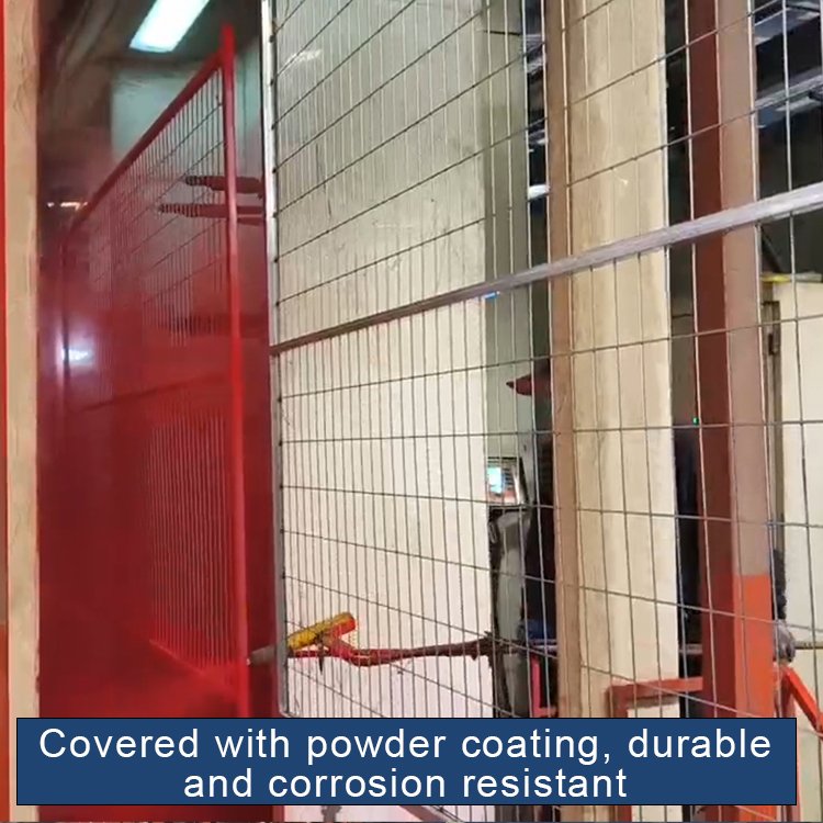 Mobile portable iron security fencing canada metal temp fence 6x9.5ft temporary fence panels for construction site