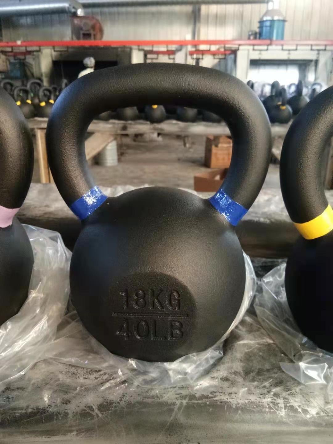 High Quality Powder Free Weight Cast Iron Competition Power Coated Kettlebell