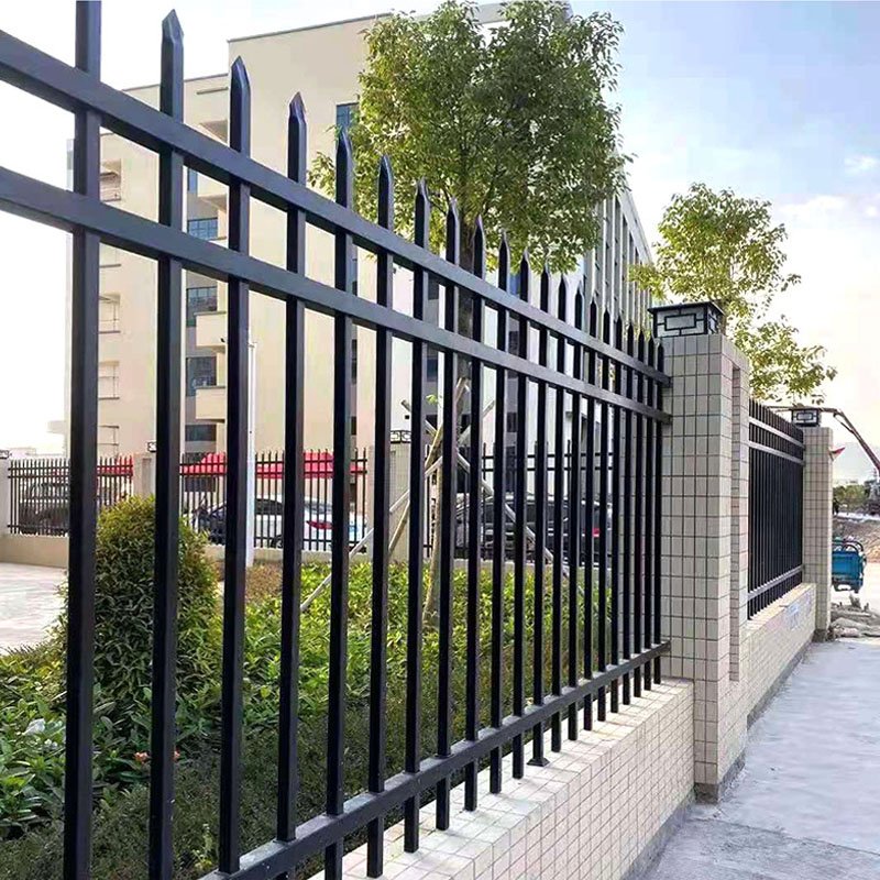 Manufacturers Galvanized Steel Metal Iron Powder Coating Garden Fence Non Welded Easy to install Heavy Duty villa gates