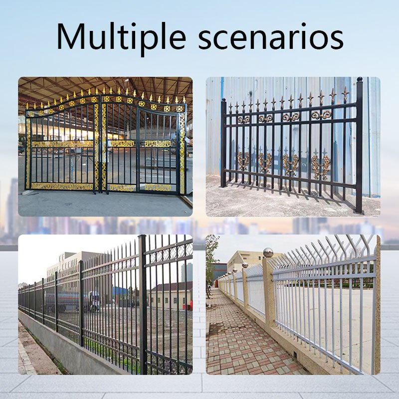 Manufacturers Galvanized Steel Metal Iron Powder Coating Garden Fence Non Welded Easy to install Heavy Duty villa gates
