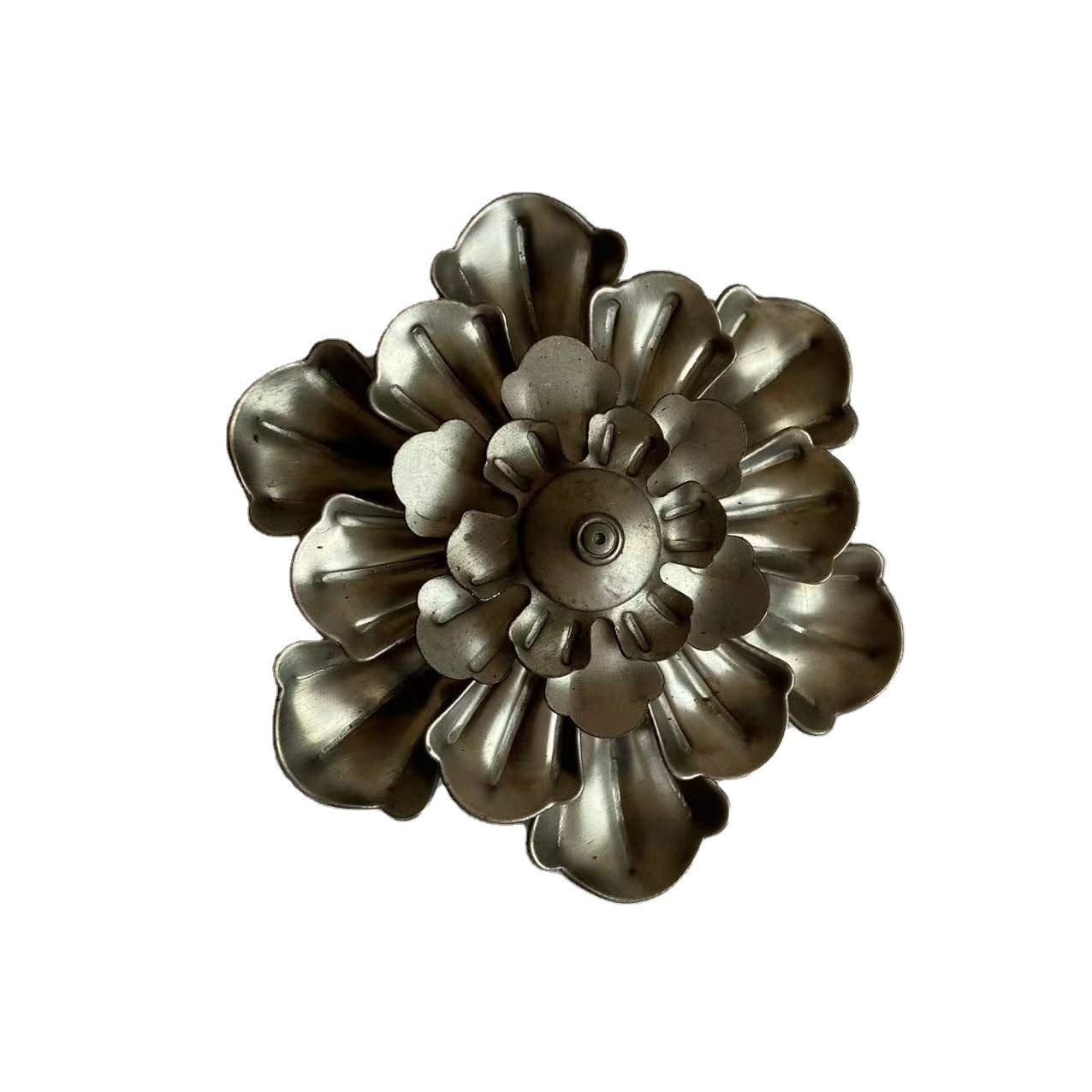 Factory supply cast steel leaves and flowers wrought iron fence automation for gates